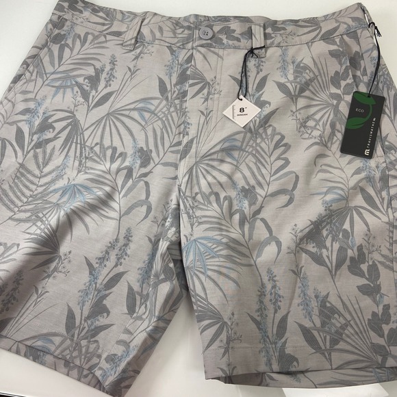 Travis Mathew Other - Travis Mathew Coastal Canyon Heather Light Grey Floral Shorts Mens Size 34 Chino